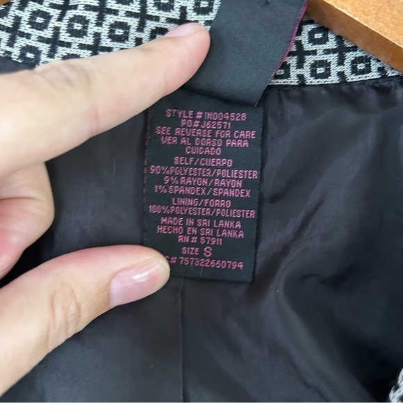Wrapper Black White Blazer Jacket Office Formal X O Small - Picture 4 of 7